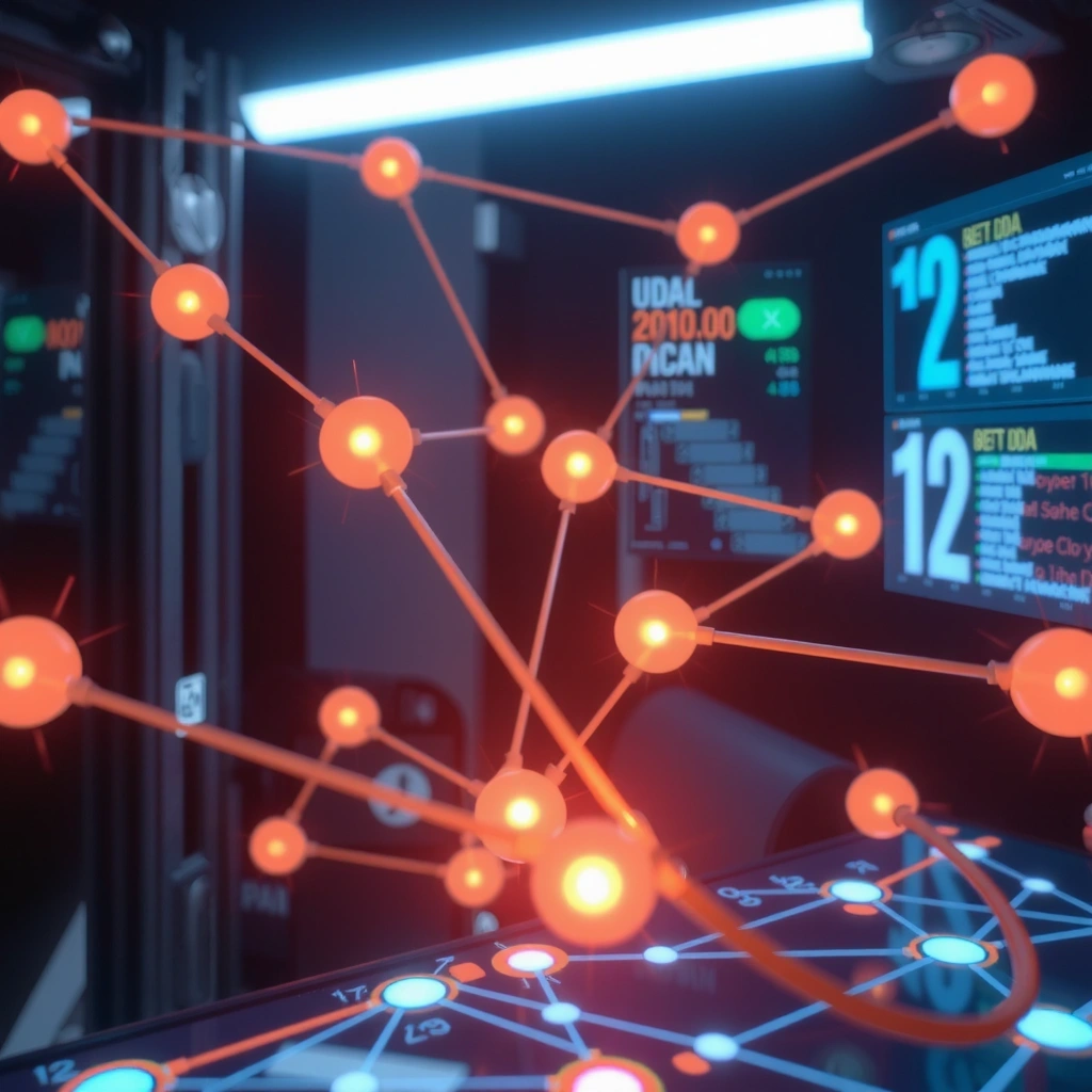 Abstract futuristic neural network connections representing advanced machine learning